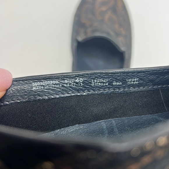 Dansko Olivia Snake Skin Black & Gold Loafer Ballet Flats - Picture 6 of 6